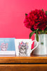 Mikasa Tipperleyhill Cat Print Porcelain Mug, 380ml