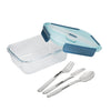 Built Retro Glass 900ml Lunch Box with Cutlery image 4