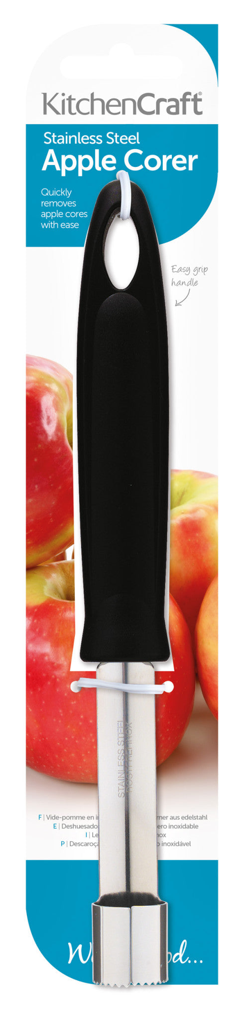 KitchenCraft Black Handled Stainless Steel Apple Corer image 3