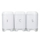 6pc Gift-Boxed Iced White Storage Set with Tea, Coffee & Sugar Canisters, Utensil Store, Cake Tin and Bread Bin - Lovello