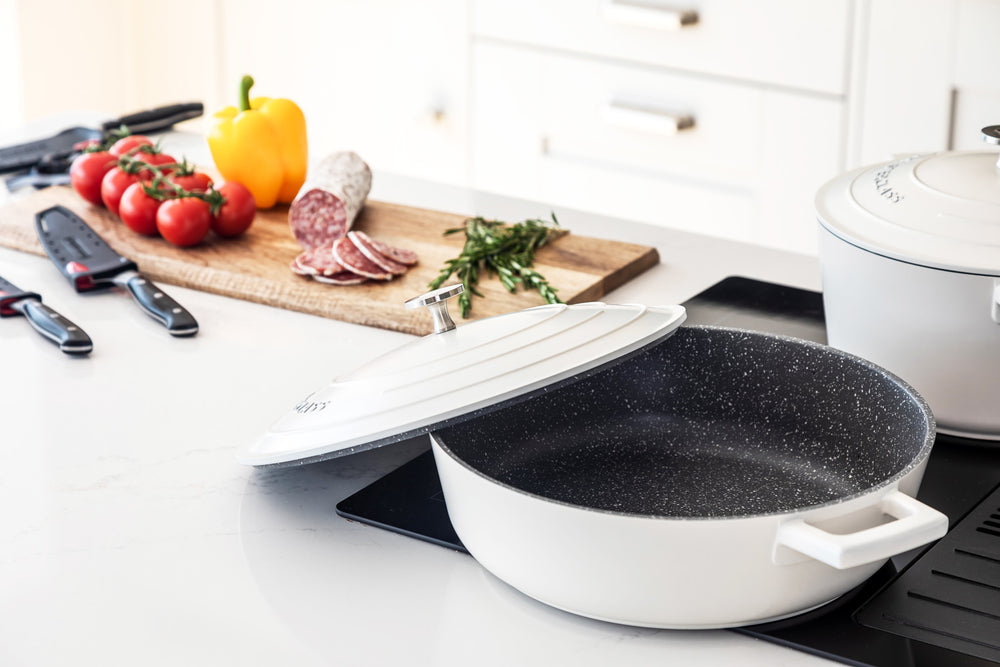 MasterClass Cream Cast Aluminium Shallow Casserole Dish, 4L