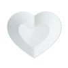 Mikasa Chalk Large Heart Porcelain Serving Bowl, 21cm, White image 1