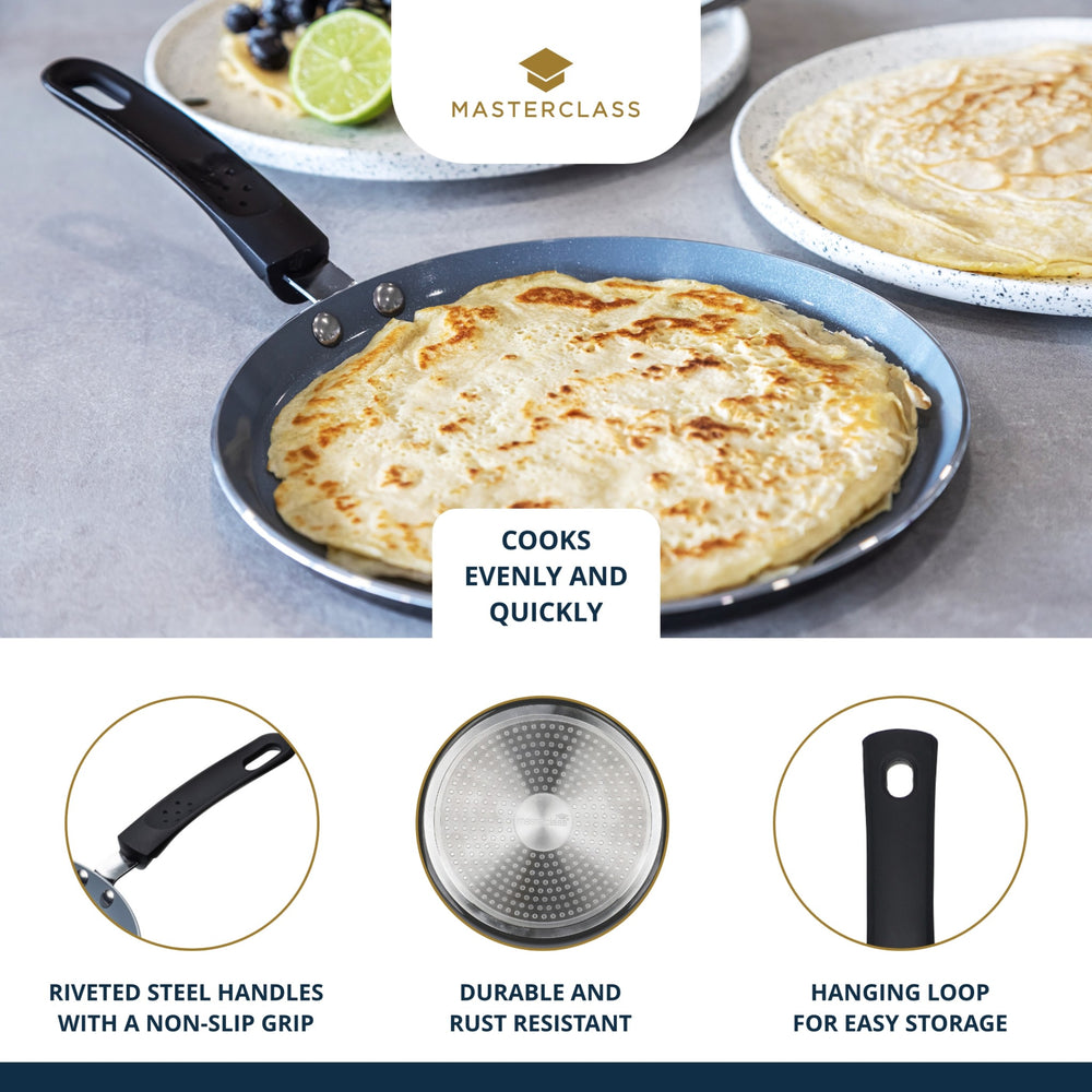 MasterClass Ceramic Non-Stick Eco Crêpe Pan, 24cm