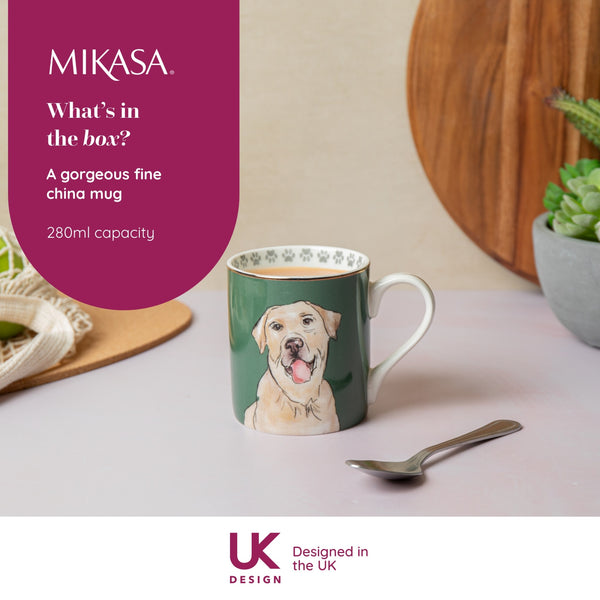 Mikasa Labrador Straight-Sided Porcelain Mug, 280ml image 8