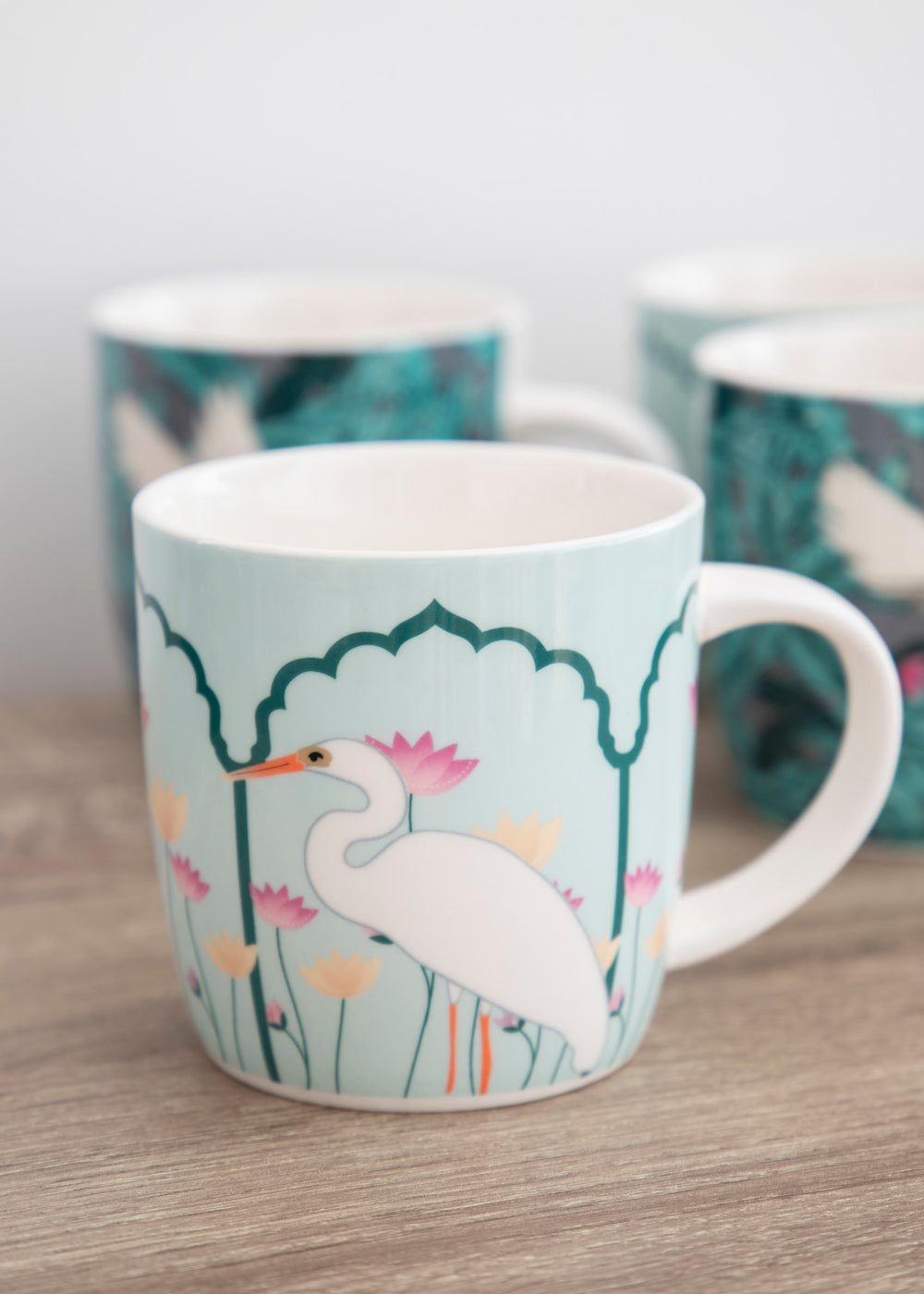 KitchenCraft Exotic Bird Mugs - Set of 4