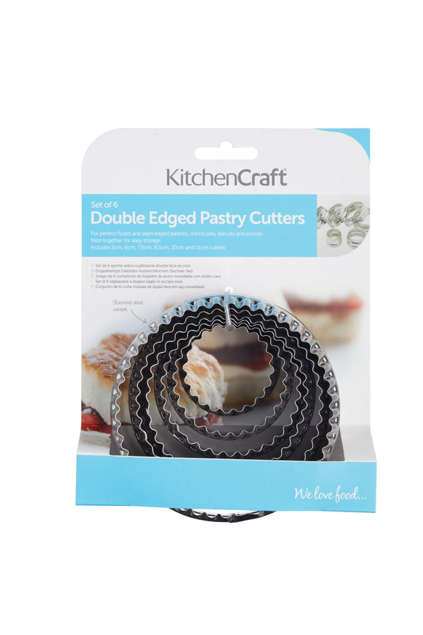 KitchenCraft Set of Six Double Edged Biscuit / Pastry Cutters image 4