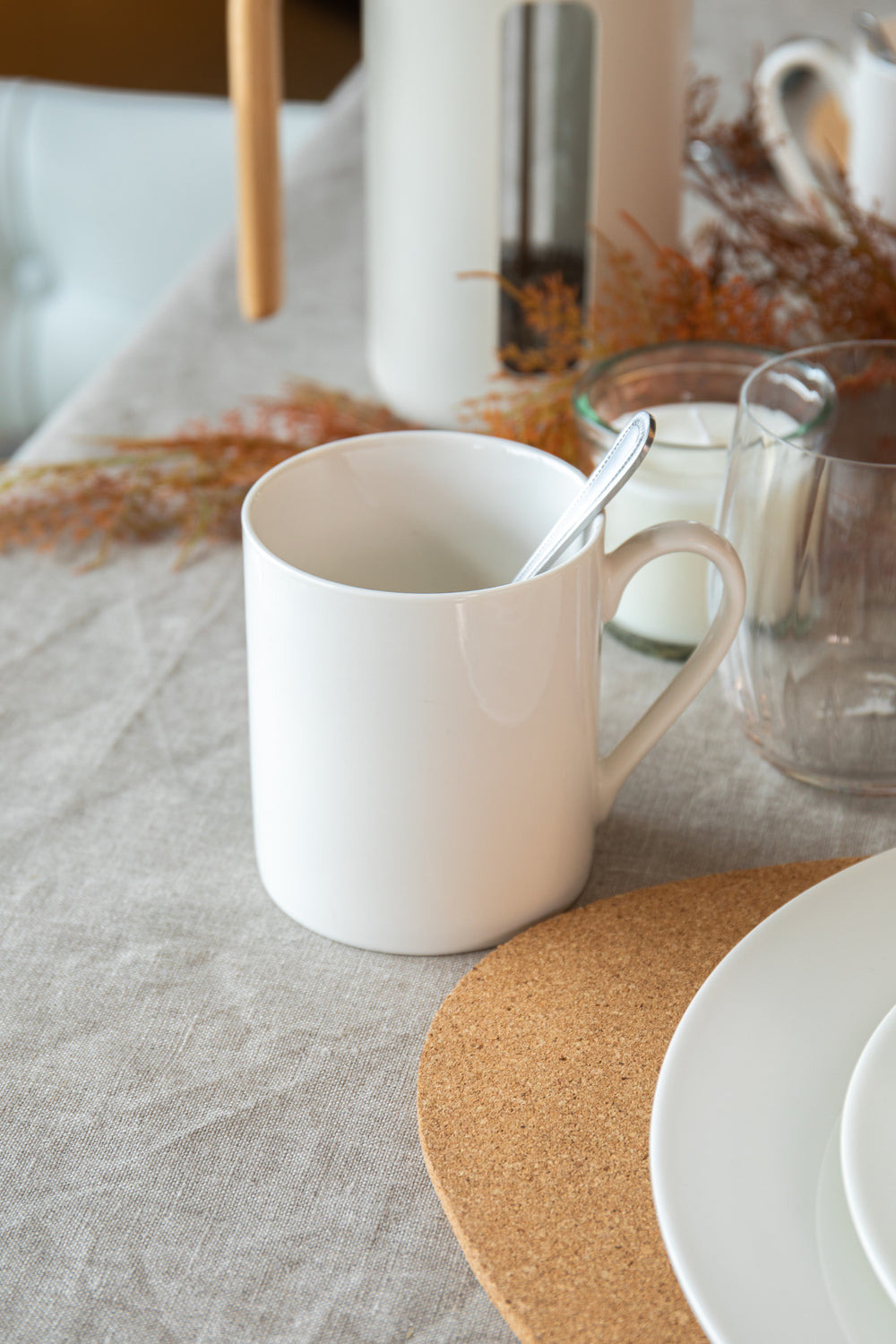 Mikasa Egret China Mugs, Set of 4, 380ml, White