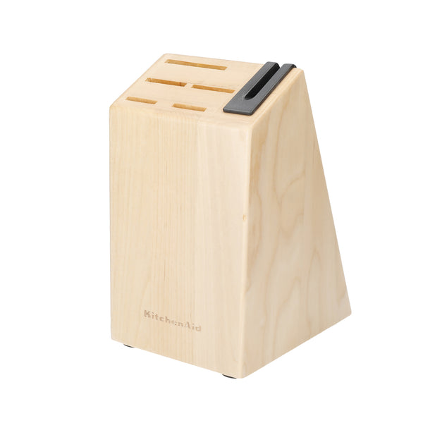 KitchenAid Gourmet 5-Piece Kitchen Knife Set with Block, Sharp High-Carbon Japanese Steel Knives and Birchwood Holder image 4