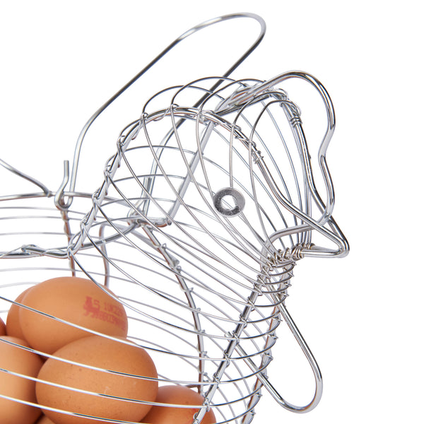 KitchenCraft Chrome Plated Wire Large Chicken Basket image 3