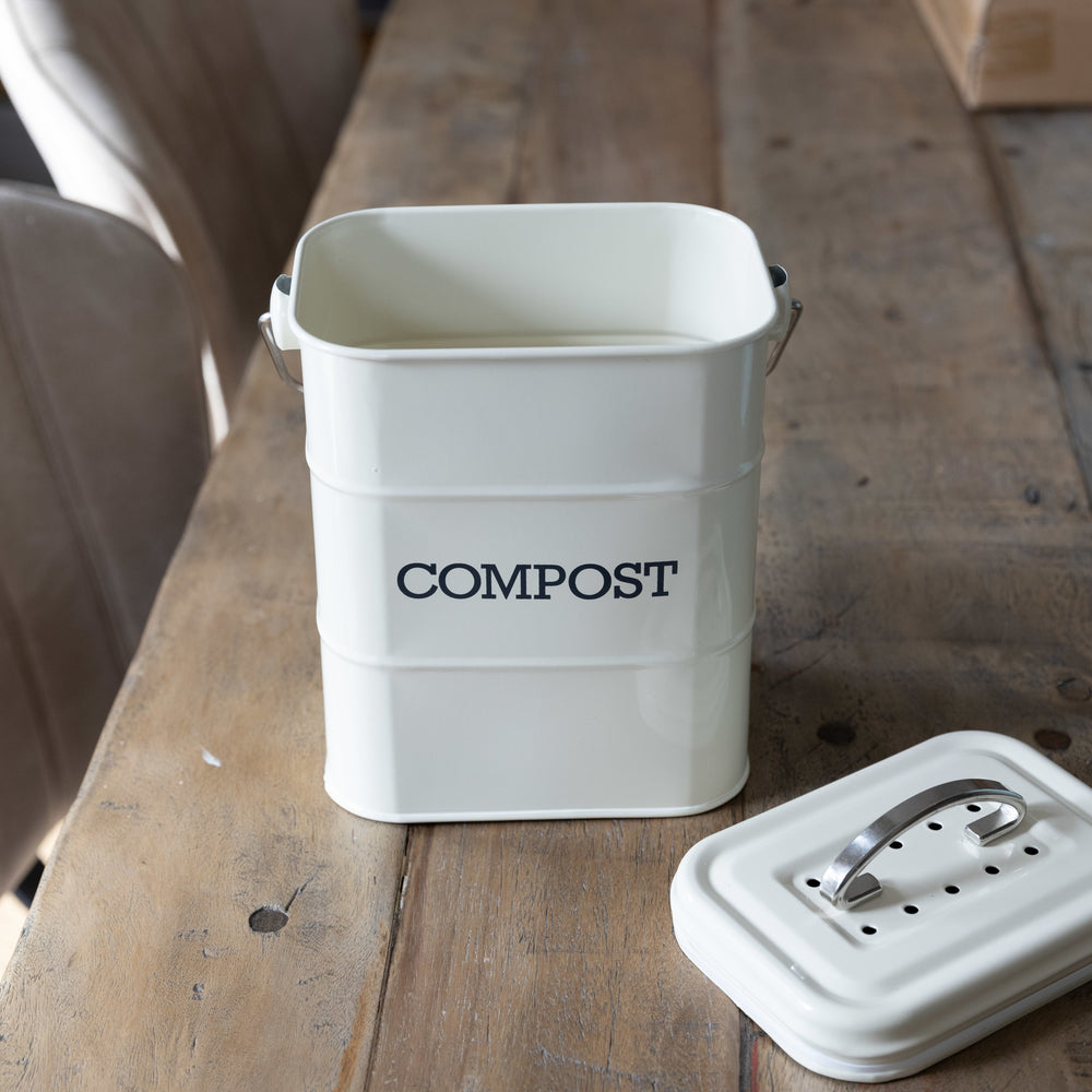 Living Nostalgia Antique Cream Compost Bin
