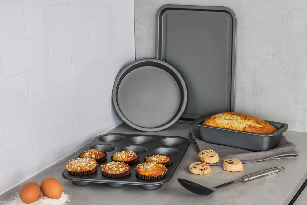 KitchenCraft Non-Stick Carbon Steel 4-Piece Bakeware Set