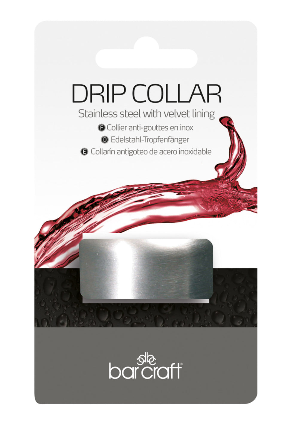 BarCraft Stainless Steel Wine Drip Collar