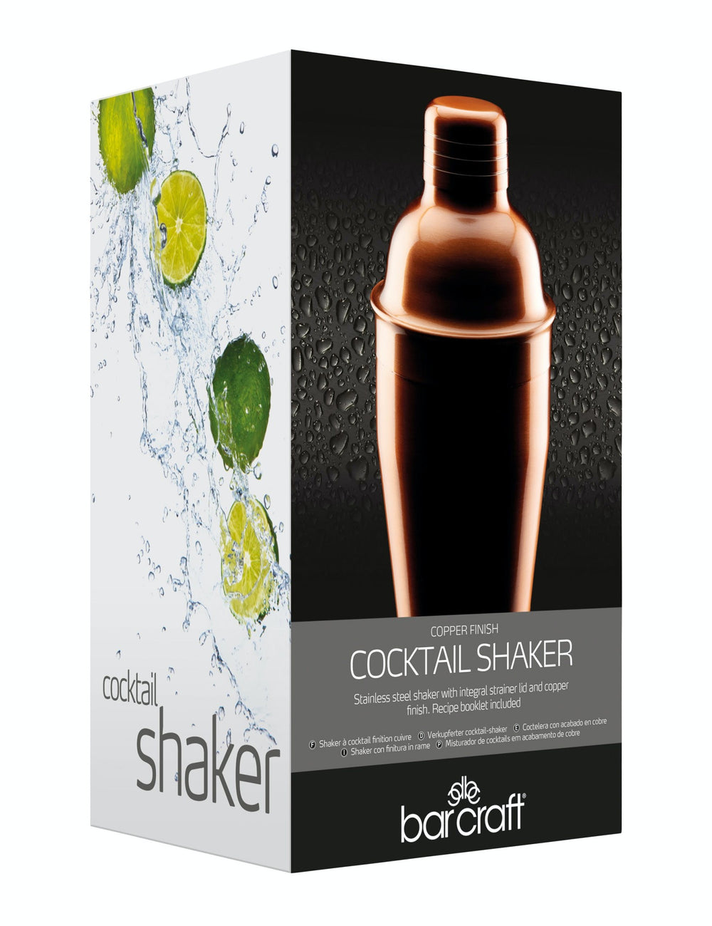 BarCraft Copper Finish 500ml Cocktail Shaker