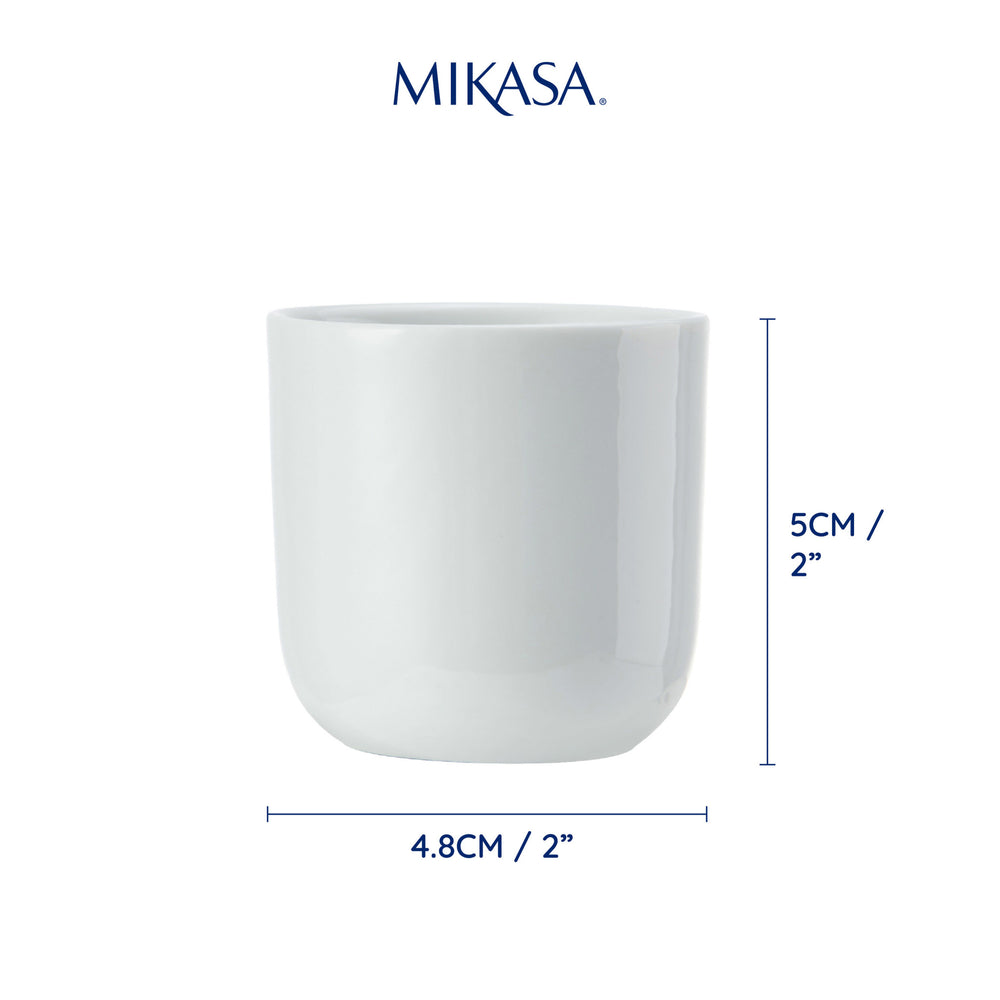 Mikasa Chalk Porcelain Egg Cups, Set of 4, White, 5cm