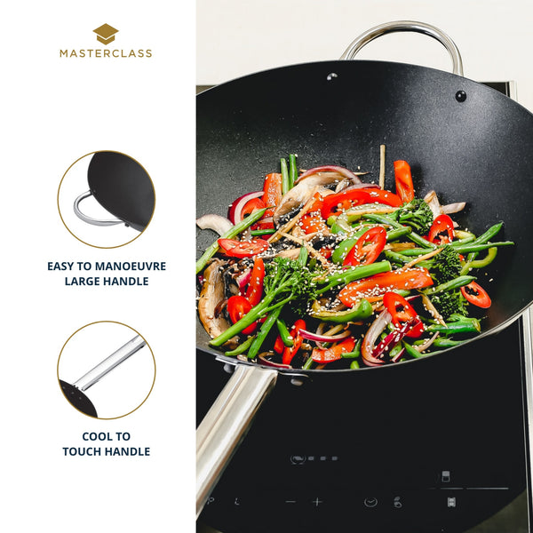 MasterClass Carbon Steel Wok, 35.5cm image 8