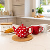London Pottery Globe 2 Cup Teapot Red With White Spots image 6