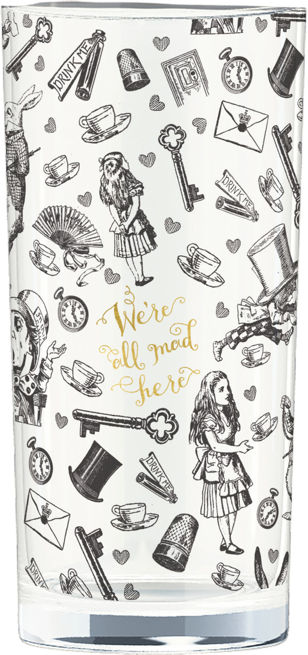 Victoria And Albert Alice In Wonderland Set of 2 High Ball Glasses image 2