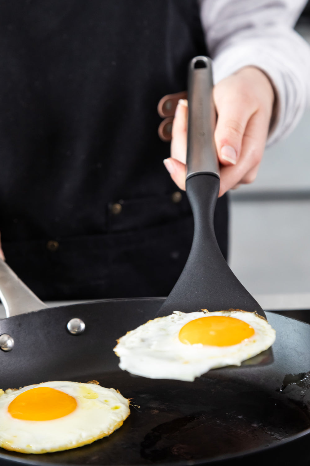 MasterClass Soft Grip Stainless Steel Slotted Turner - 34 cm