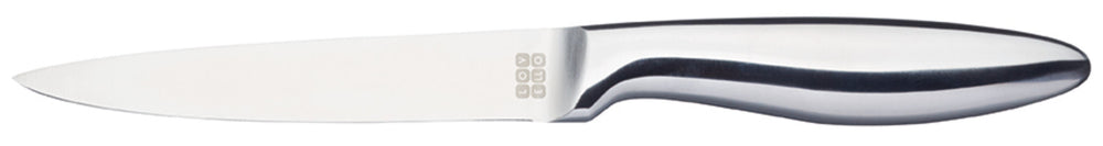 Lovello Retro 5-Piece Vanilla Cream Stainless Steel Knife Set and Knife Block