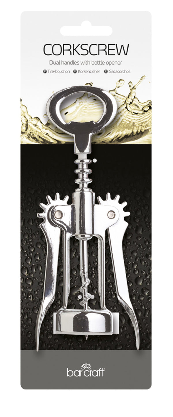 BarCraft Double Handled Chrome Wing Corkscrew image 4