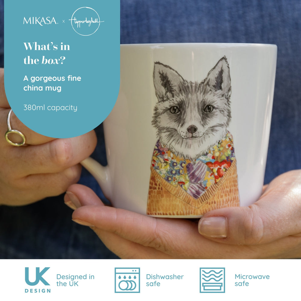 Mikasa Tipperley Fox Fine China Mug, 13 x 9 x 9CM, 380ML