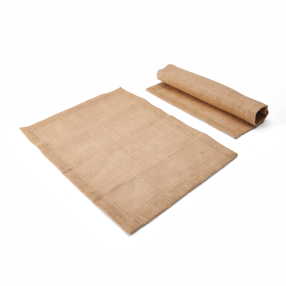 Mikasa Rectangle Jute Placemats, Set of 2, Natural, 35 x 45cm