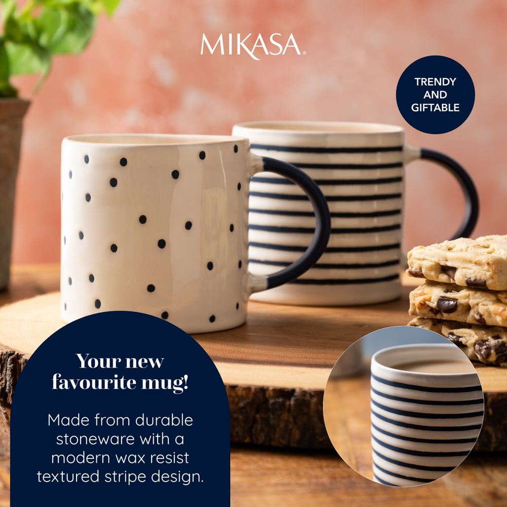 Mikasa Stripe Mug, 390ML