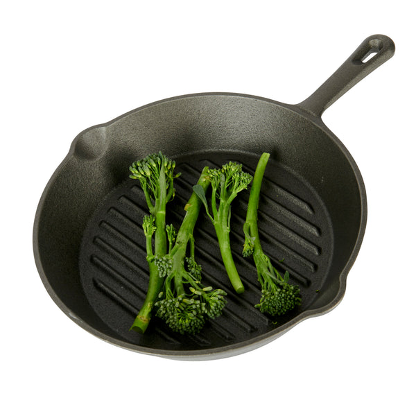 KitchenCraft Deluxe Cast Iron Round Ribbed Grill Pan, 24cm image 4