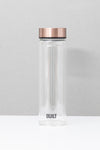 BUILT Tiempo 450ml Insulated Water Bottle, Borosilicate Glass / Stainless Steel - Rose Gold image 5