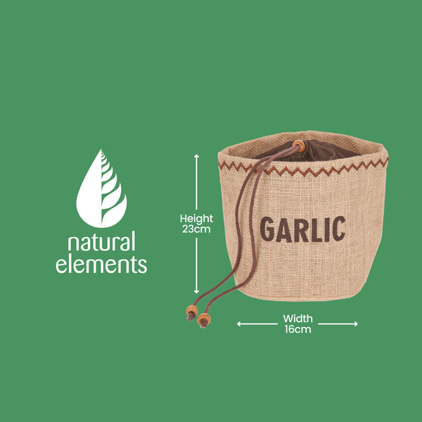 Natural Elements Hessian Garlic Storage Bag image 8