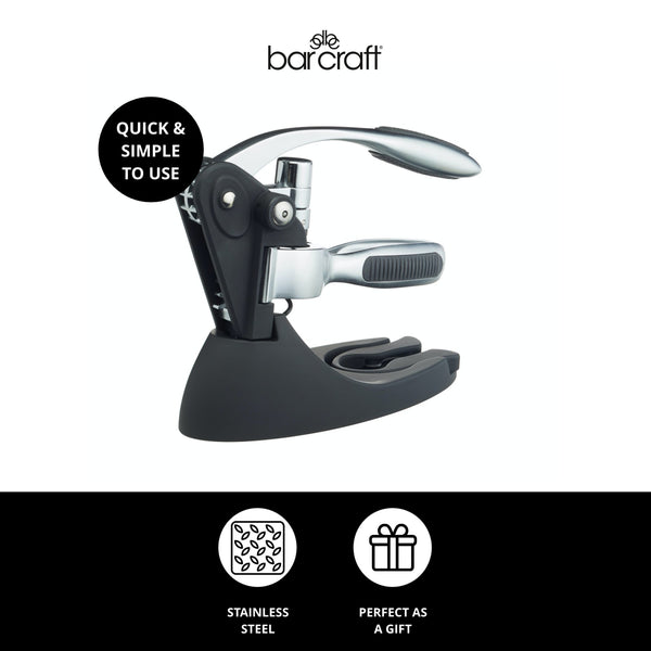 BarCraft Deluxe Lever-Arm Corkscrew Gift Set image 9