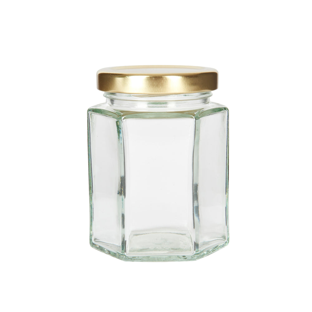 Home Made 227ml Hexagonal Jar with Twist-off Lid