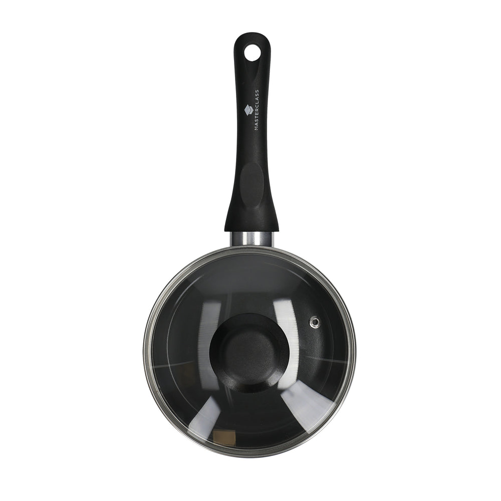 MasterClass Can-to-Pan 16cm Ceramic Non-Stick Saucepan with Lid, Recycled Aluminium