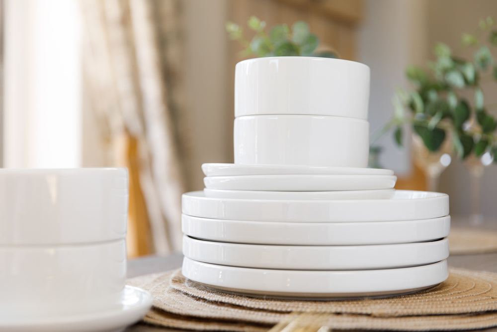 Mikasa Camberlie Porcelain 12-Piece White Dinner Set