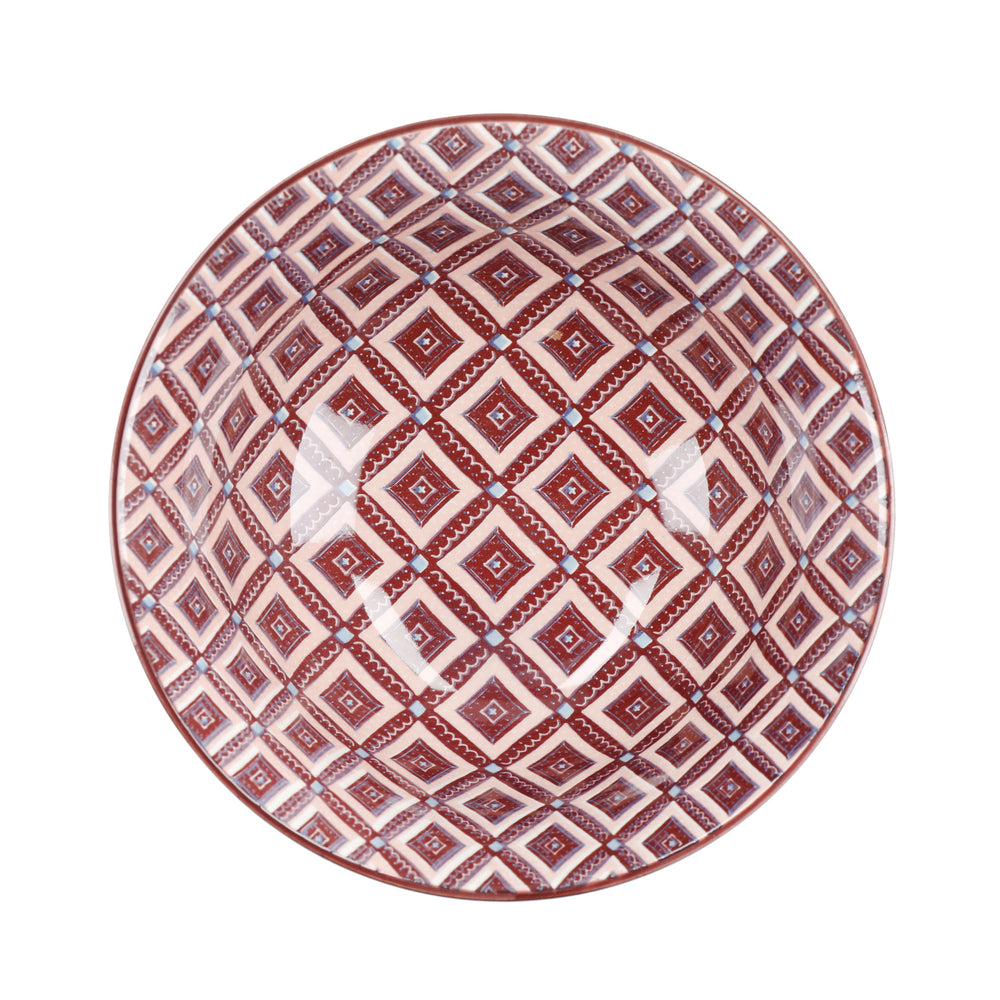 KitchenCraft Set of 4 Ceramic Cereal Bowls - 'Vibrance' Design