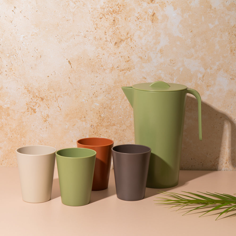 Mikasa 5pc Outdoor Drinkware Set with 4x Tumblers, 340ml and a Large Pitcher, 1.5L