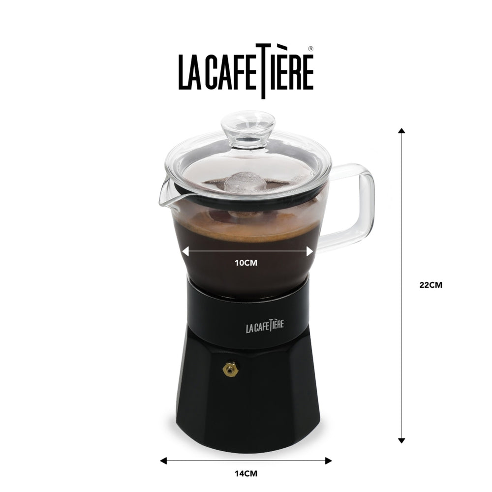 La Cafetière Verona Glass Espresso Maker - 6 Cup, Black