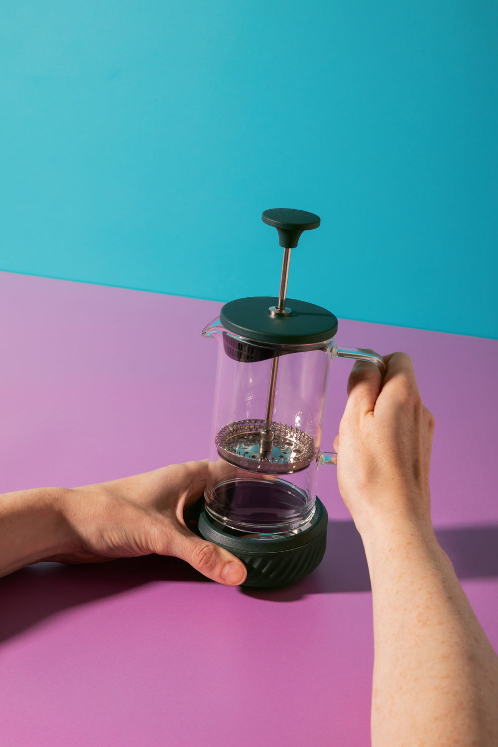 La Cafetière Zero 3 Cup Cafetiere Green, Coffee No Mess French Press