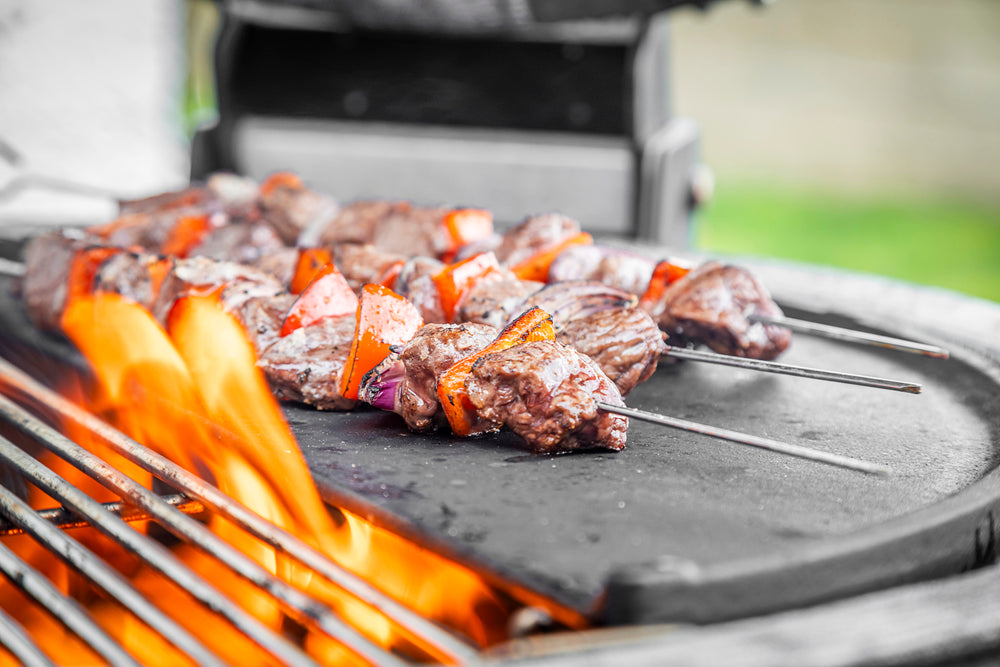 MasterClass Stainless Steel Flat Sided Skewers, Set of 6, 40cm