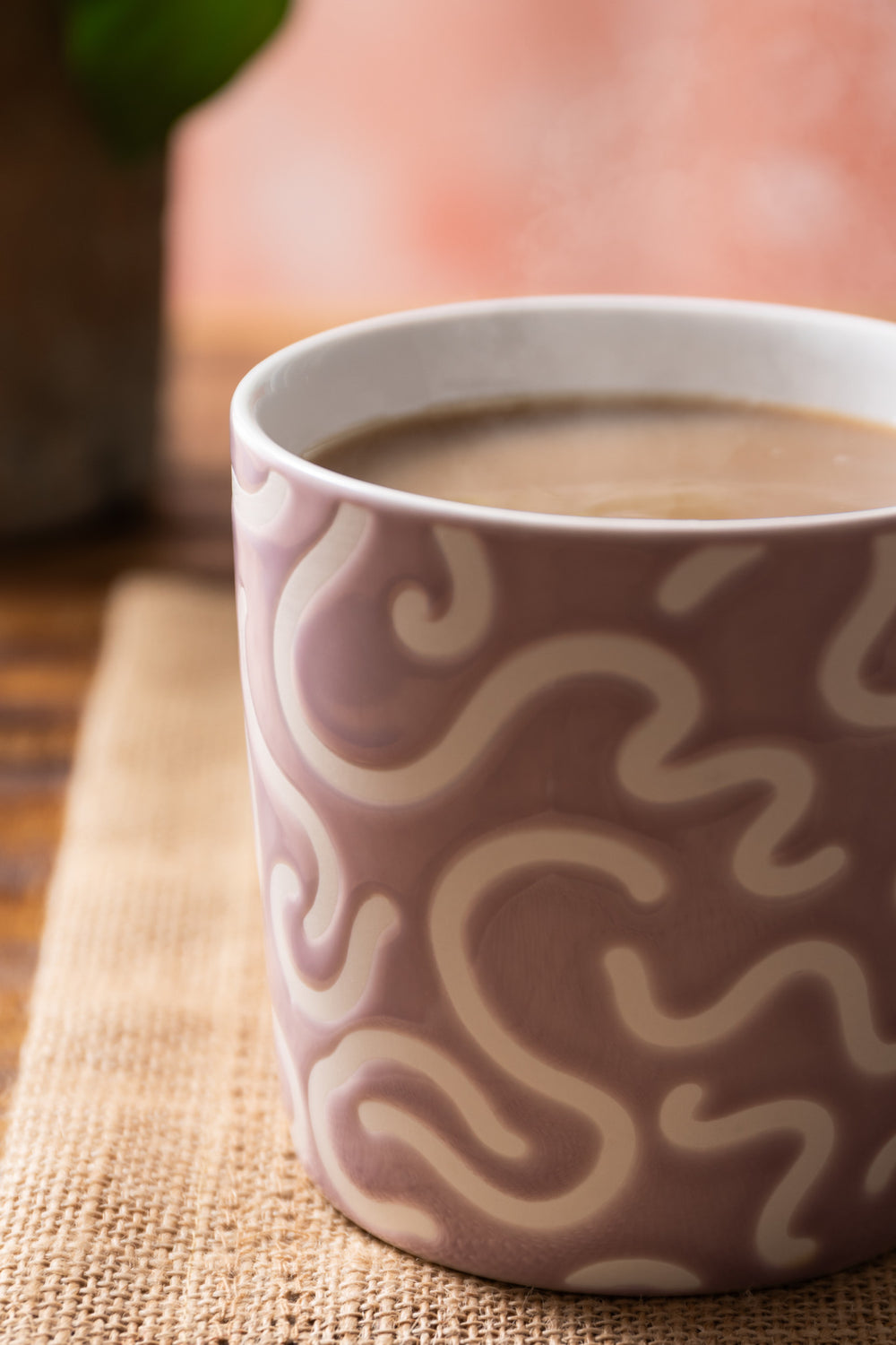 Mikasa Textured Purple Swirl Mug, 360ML