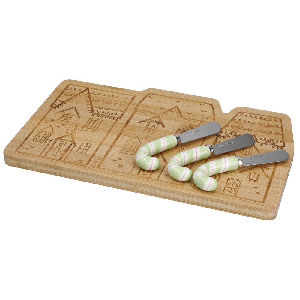 KitchenCraft The Nutcracker Collection Bamboo Cheese Serving Set