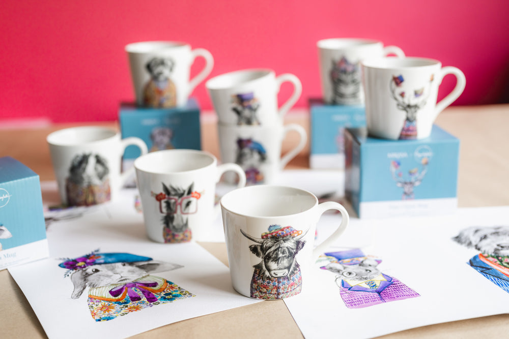 Mikasa Tipperleyhill Stag Print Fine China Mug, 380ml