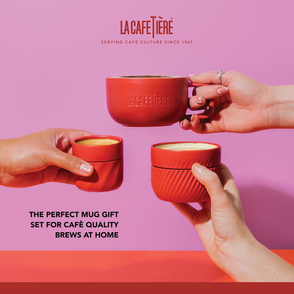 La Cafetière 3pc, Family Mug Set, 380ml, 200ml and 100ml, Red image 9