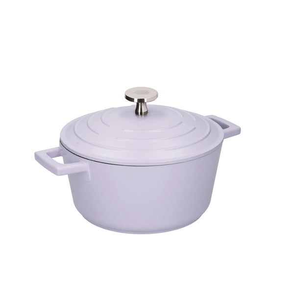 MasterClass Lavender Cast Aluminium Casserole Dish with Lid, 2.5L image 3