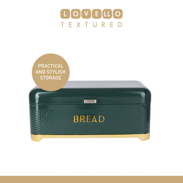 KitchenCraft Lovello Textured Large Bread Bin - Hunter Green image 9