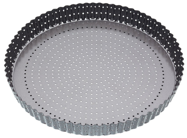 2pc Crusty Bake Non-Stick Bakeware Set with 30cm Round Fluted Quiche Tin and 39cm Baking Tray image 4