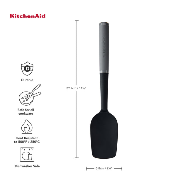 KitchenAid Soft Grip Spoon Spatula - Charcoal Grey image 5