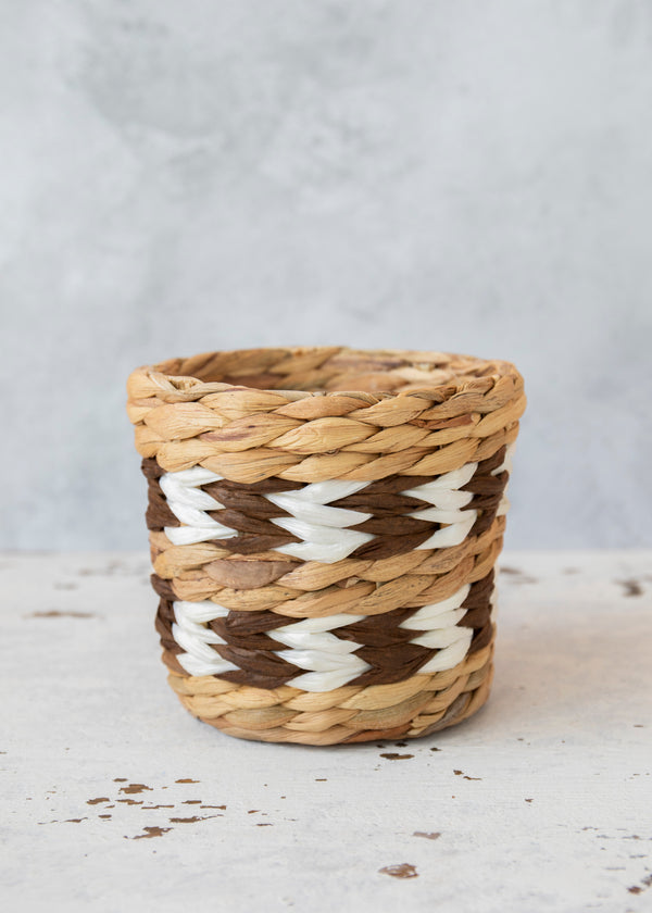 KitchenCraft Water Hyacinth Planters, Set of 2, Striped Design image 6