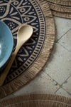 Creative Tops Set of 4 Jute Placemats with Mandala Design, Natural Printed Hessian - Blue image 6