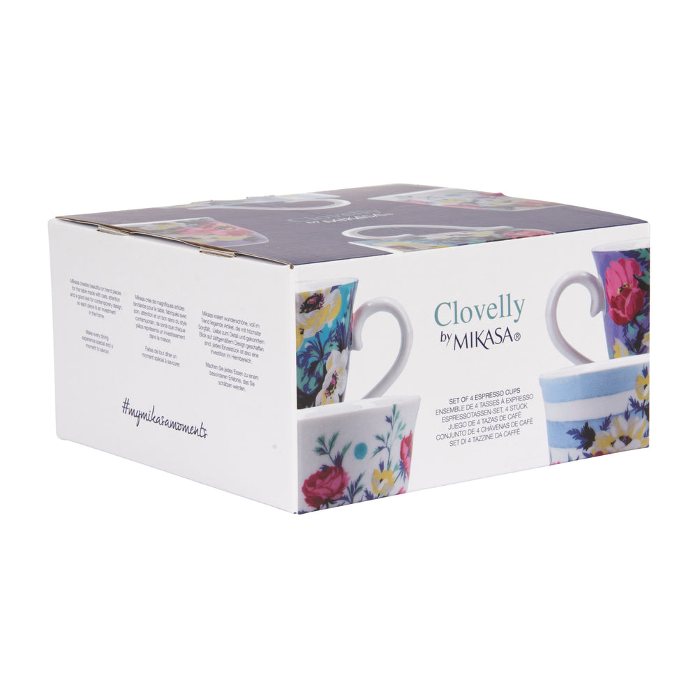 Mikasa Clovelly Porcelain 80ml Set of Four Espresso Cups